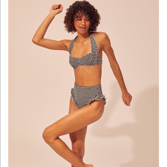 Solid and striped swim suit bottom - Picture 5 of 8